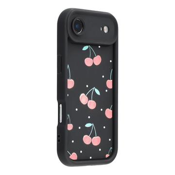 Husă TPU rezistentă la șocuri iPhone Air cu margini ridicate - negru / cireșe