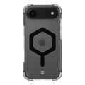 Husă iPhone Air Tactical MagForce Hexagon - Compatibilă cu MagSafe - Negru / Transparent