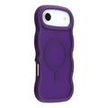 iPhone Air Husă hibridă magnetică cu margini ondulate - Violet