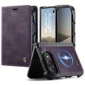 Husă portofel detașabilă 2-în-1 iPhone Duo Caseme C49 - compatibil MagSafe, RFID - Violet