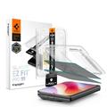 Protector de ecran din sticlă temperată pentru confidențialitate iPhone Duo Spigen Glas.tR EZ Fit Pro AC - 2 buc.