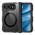 Husă hibridă iPhone Fold Dux Ducis Aimo - compatibilă cu MagSafe - Negru