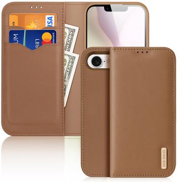 Husă Piele Portofel iPhone 16e - Dux Ducis Hivo - Maro