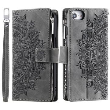 Husă Portofel iPhone 16e - Mandala - Gri