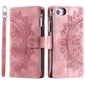 Husă Portofel iPhone 16e - Mandala - Auriu Roze