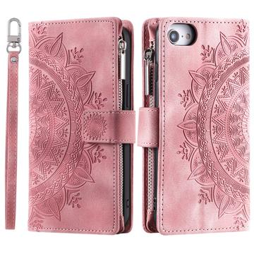 Husă Portofel iPhone 16e - Mandala - Auriu Roze