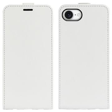 Husă Flip Vertical iPhone 16e - Slot Card - Alb