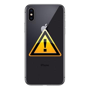 Reparație Capac Baterie iPhone X - inclusiv ramă - Negru