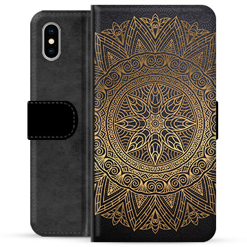 Husa portofel premium pentru iPhone X / iPhone XS - Mandala