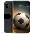 Husă portofel premium pentru iPhone X / iPhone XS - Fotbal