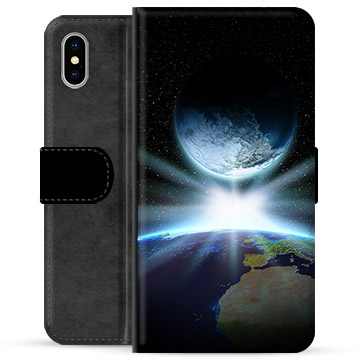 Husă portofel premium pentru iPhone X / iPhone XS - Space