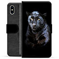 Husă Portofel Premium - iPhone X / iPhone XS - Pantera Neagră