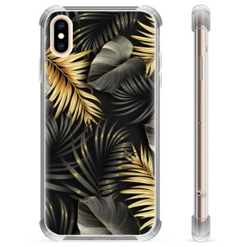 Husă Hibrid - iPhone X / iPhone XS - Frunze Aurii