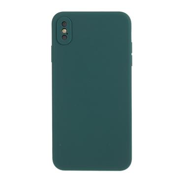 iPhone X/XS Husă mată TPU anti-amprentă - Verde închis
