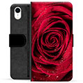 Husă Portofel Premium - iPhone XR - Trandafir
