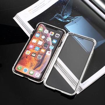 Husă Magnetică cu Geam Sticlă Temperată iPhone XS/X