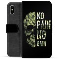 Husă Portofel Premium - iPhone X / iPhone XS - No Pain, No Gain