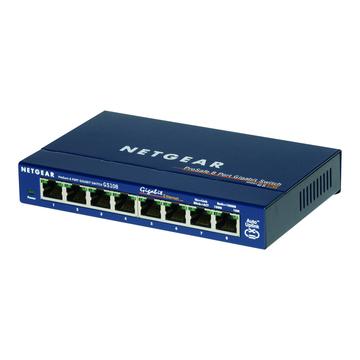 Switch Gigabit Ethernet Netgear GS108 cu 8 Porturi - Albastru