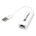 Convertor Sandberg USB 2.0 la Rețea - 100 Mbps - Alb