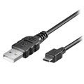 Cablu USB 2.0 / MicroUSB Goobay - Negru