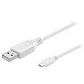 Cablu USB 2.0 / MicroUSB Goobay - Alb