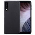 Husă TPU Samsung Galaxy A7 (2018) - Fibră De Carbon - Negru