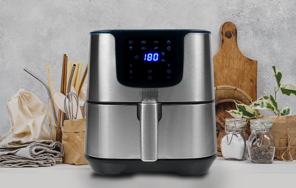 Princess 182060 Deluxe XXL Digital Air Fryer - 1700W, 5.5l - Negru / Gri