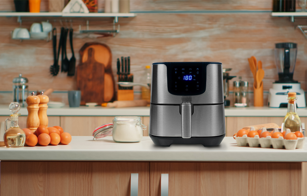 Princess 182060 Deluxe XXL Digital Air Fryer - 1700W, 5.5l - Negru / Gri