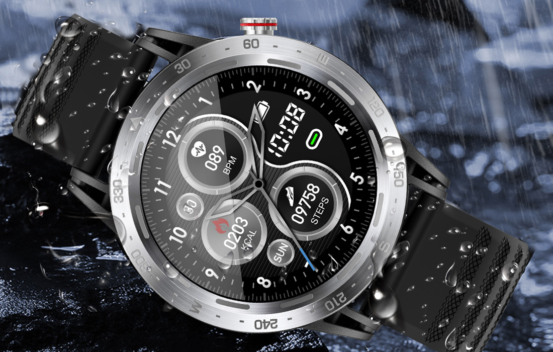Colmi Sky 7 Pro Smartwatch - 3ATM, 1.3″ TFT - Argintiu / Negru