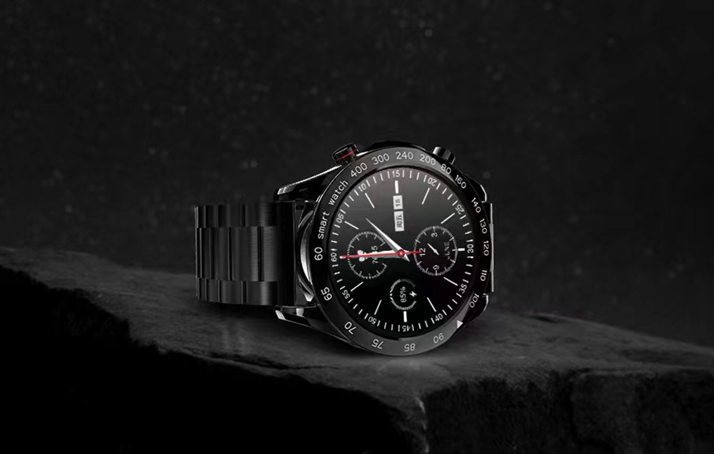 HiFuture FutureGo Pro Smartwatch din oțel inoxidabil - negru