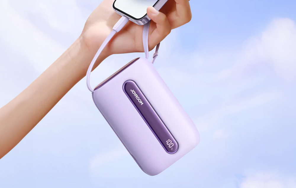 Joyroom JR-L012 Plus 20000mAh Power Bank w. USB-C, cabluri Lightning - 22.5W - Violet