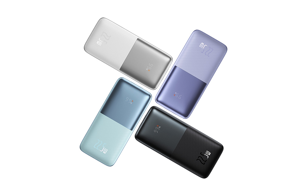 Baseus Bipow Pro Digital Display Fast Charge Power Bank 10000mAh/22.5W - 2xUSB, USB-C - Negru