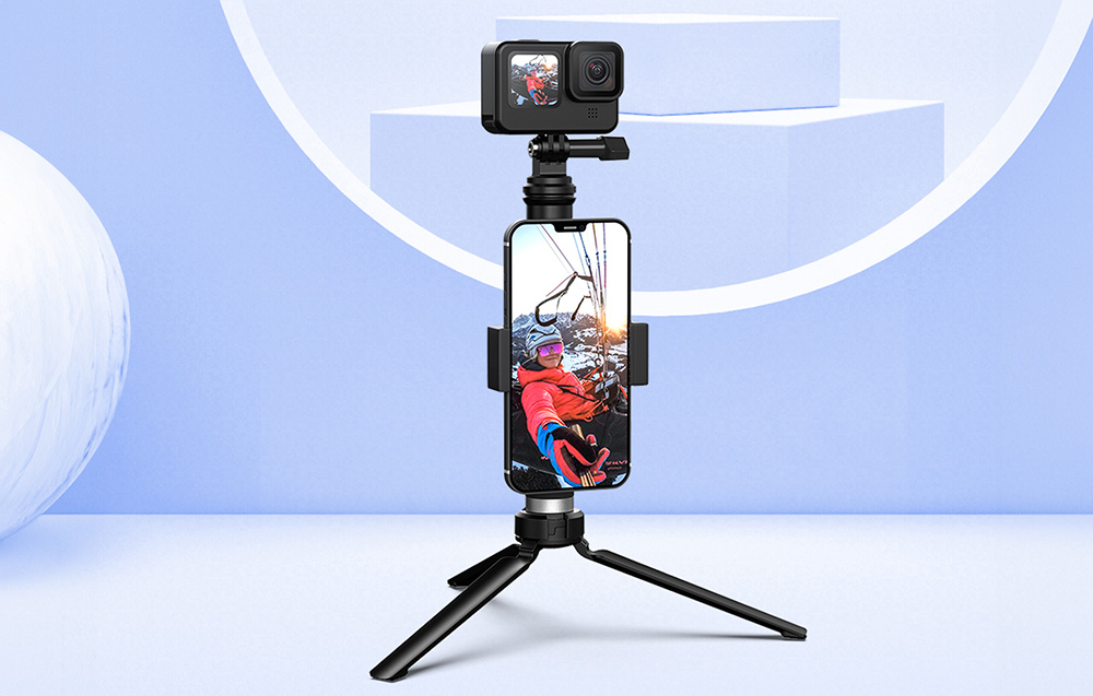 Telesin GP-MNP-090-S Sport Camera Selfie Stick / Trepied - Negru