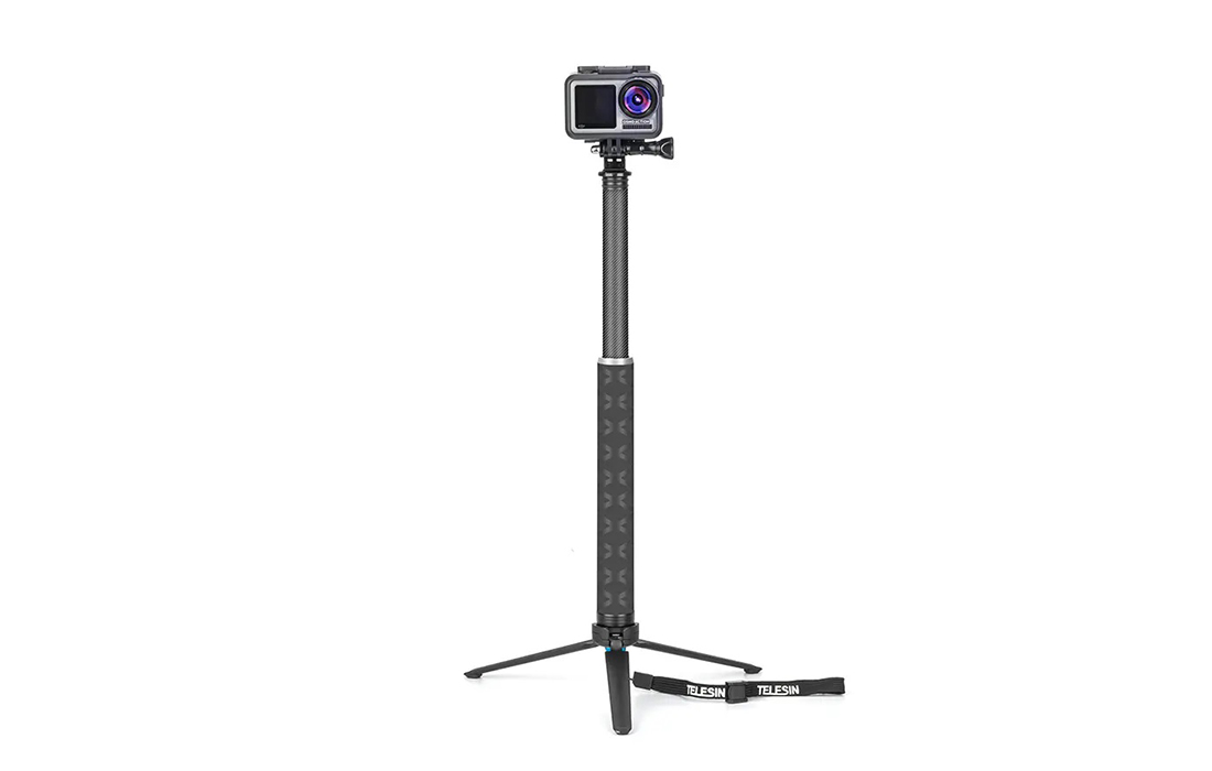 Telesin GP-MNP-90T Sport Camera Selfie Stick / Trepied - 0.9m - Negru