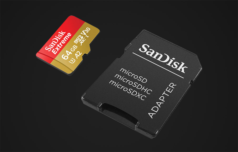 Card de memorie SanDisk Extreme microSDXC UHS-I U3 SDSQXAH-064G-GN6AA - 64GB