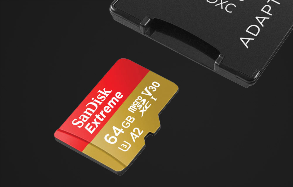 Card de memorie SanDisk Extreme microSDXC UHS-I U3 SDSQXAH-064G-GN6AA - 64GB