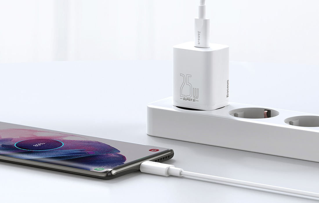 Baseus Super Si Quick USB-C Charger 25W - Alb